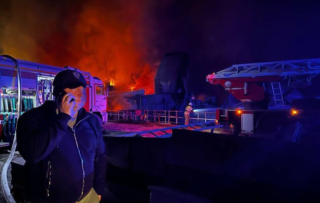 Пожар в Севастополе Фото оккупационного главы Крыма Михаила Развожаева