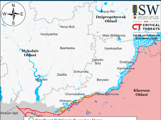 Обзор ISW по ситуации на Юге и карты боевых действий