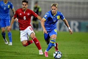 Сборная Украины одержала волевую победу над Мальтой в квалификации Евро-2024