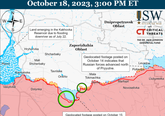 Карты ISW за 18 октября