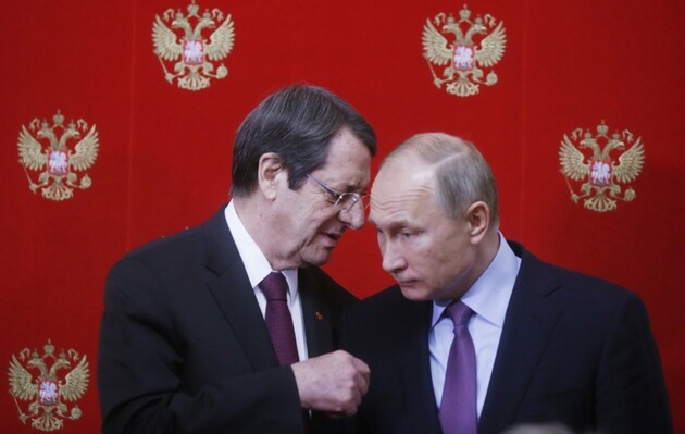 Бывший президент Кипра Анастасиадис и президент РФ Путин