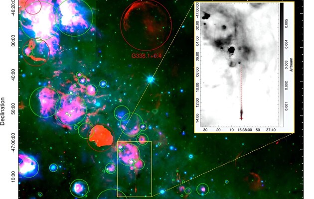 Астрономы открыли ещё один пульсар и связанную с ним туманность