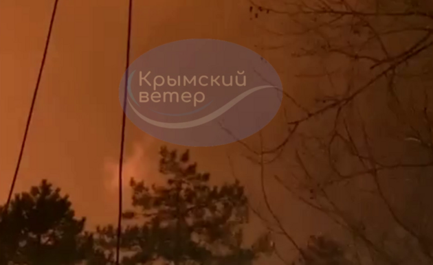 Вспышка после взрыва в Саках