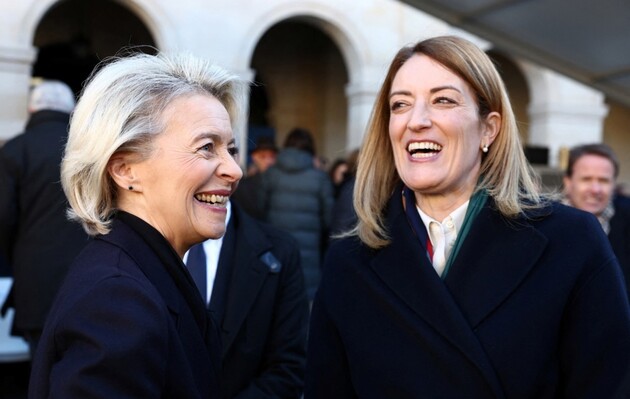 Президент Еврокомиссии Урсула фон дер Ляен и президент Европарламента Роберта Мецола