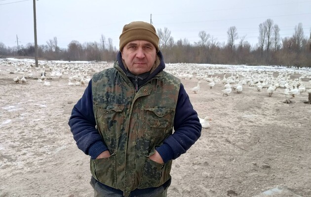 Ruslan Khomych and his geese