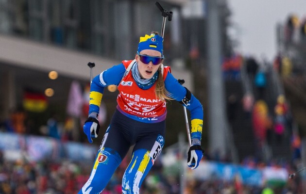 Рекорд сезона для Украины: биатлонистка Дмитренко стала восьмой в гонке чемпионата мира