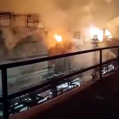 Очередной масштабный пожар на предприятии РФ после характерных звуков в воздухе
