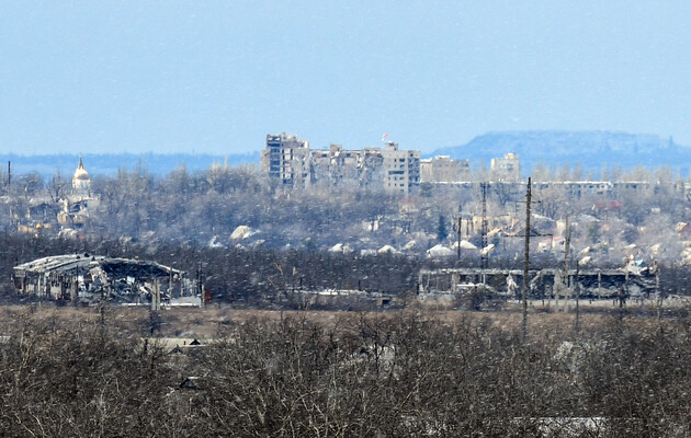 Вид на город Авдеевка Донецкой области 19 февраля 2024 года