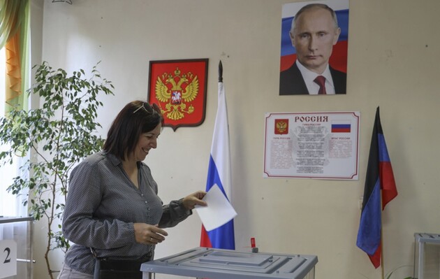 В окупованому Скадовську партизани «салютують» виборам Путіна