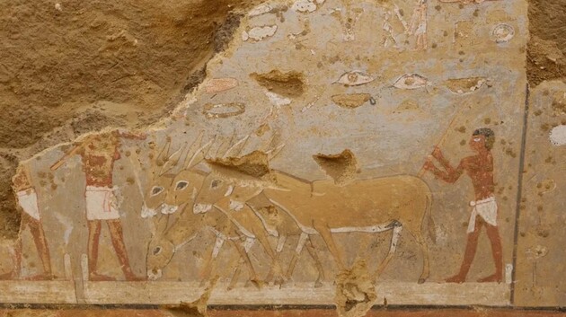 Археологи нашли в Египте гробницу жрицы и чиновника, украшенную богатыми росписями