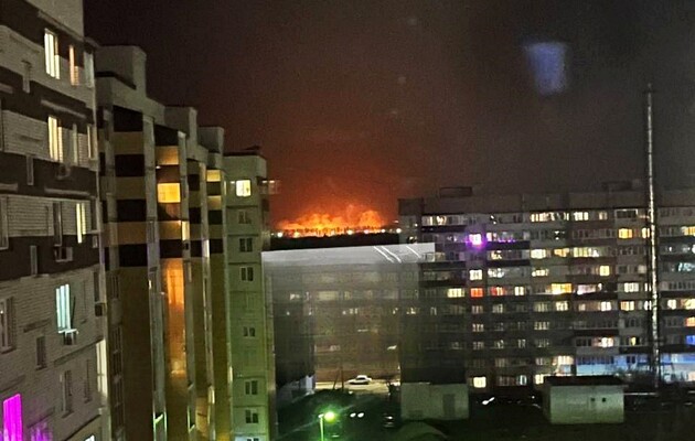 В Курске пожары после атаки беспилотников