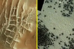 Возле «Города инков» на Марсе заметили сотни черных «пауков»
