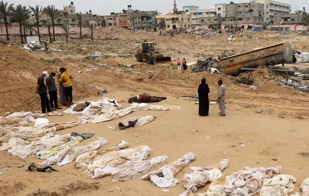 Майже 400 тіл було знайдено в масовому похованні на території лікарні в Газі — цивільна оборона Палестини