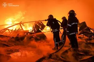 В Харькове более пяти часов тушили пожары, вызванные ударом 