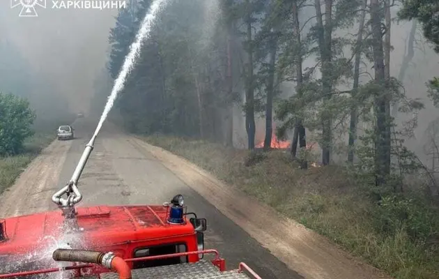 У Харківській області спалахнула пожежа на майже чотирьох тисяч гектарів лісу