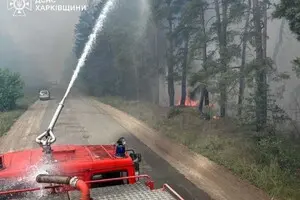 В Харьковской области вспыхнул пожар почти на четырех тысяч гектаров леса