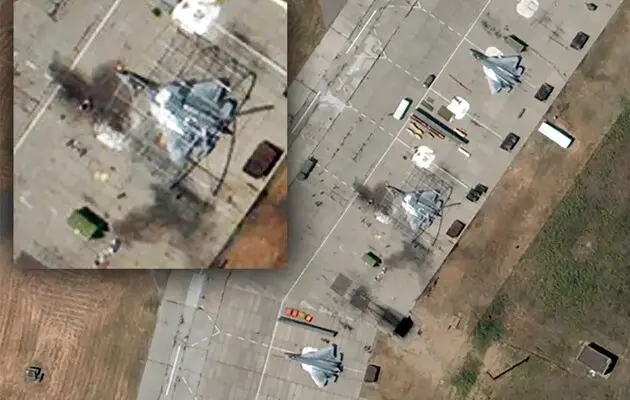 Появились более четкие снимки поврежденного Су-57 в Ахтубинске