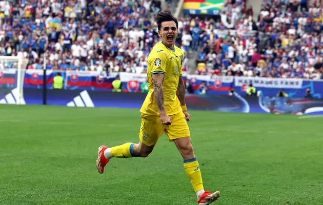 Шапаренко признан лучшим игроком матча Словакия – Украина по версии УЕФА