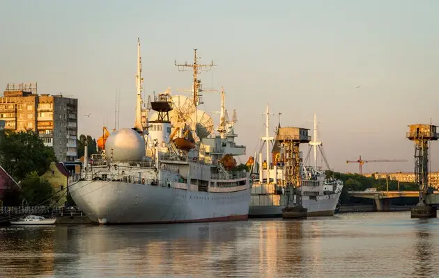 Российский военный корабль в Калининграде