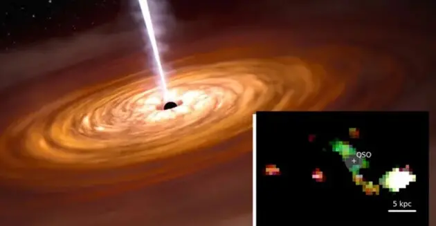 Космічний танок: «Джеймс Вебб» виявив дивні чорну діру та галактики