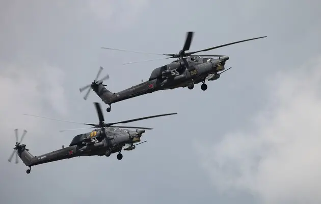 На території Росії згоріли три гелікоптери — ГУР