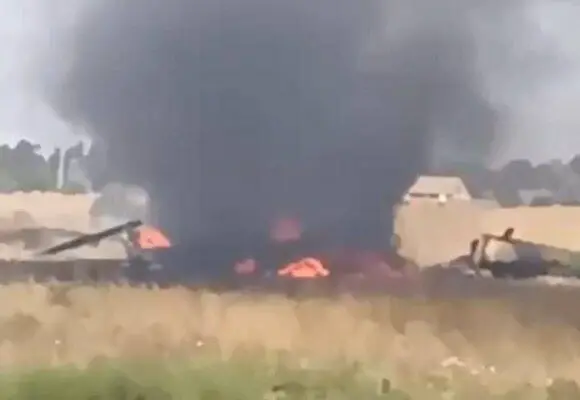 Попередньо, на кадрах збитий Мі-8 під Донецьком