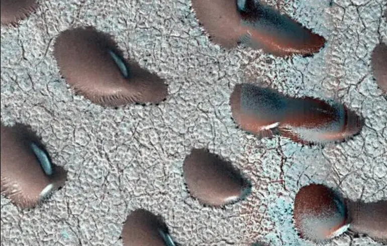 Фасолины - это замерзшие дюны на Марсе