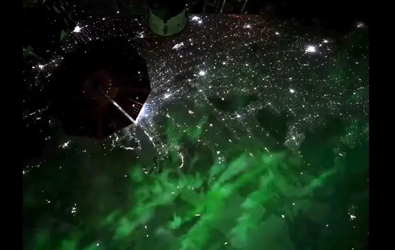 Астронавт показав північне сяйво з космосу