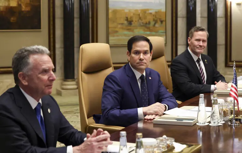 Посланець Трампа з питань Близького Сходу Стів Віткофф, держсекретар США Марко Рубіо і радник Білого дому з питань нацбезпеки Майк Волтц