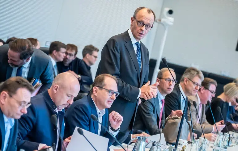 Friedrich Merz announced the agreement on debt reform. March 14, 2025