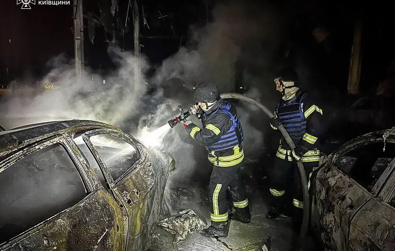 Последствия атаки дронов по Броварам 4 апреля