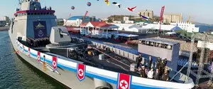 В Северной Корее спустили на воду многоцелевой эсминец с «мощным вооружением»