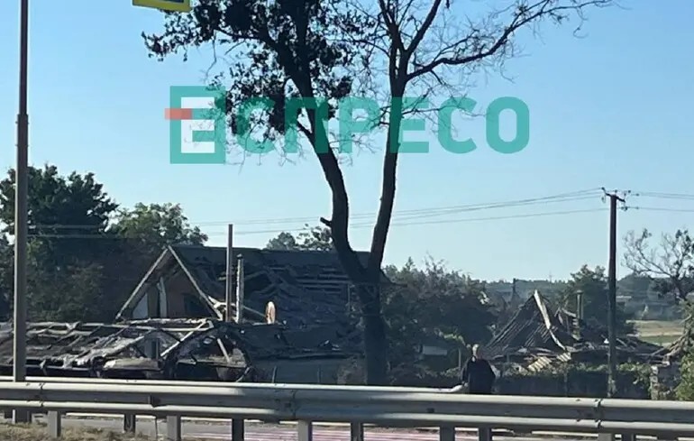 Последствия взрыва в селе Березина