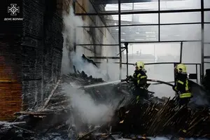 Россия выпустила по Волынской области 50 дронов и пять ракет: спасатели ликвидировали пожар