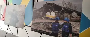 В Лондоне открыли фотовыставку о работе украинских журналистов во время войны