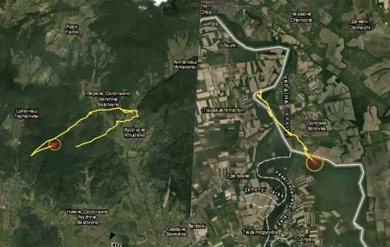 В Генштабе показали, как дрон из Венгрии летал над Украиной