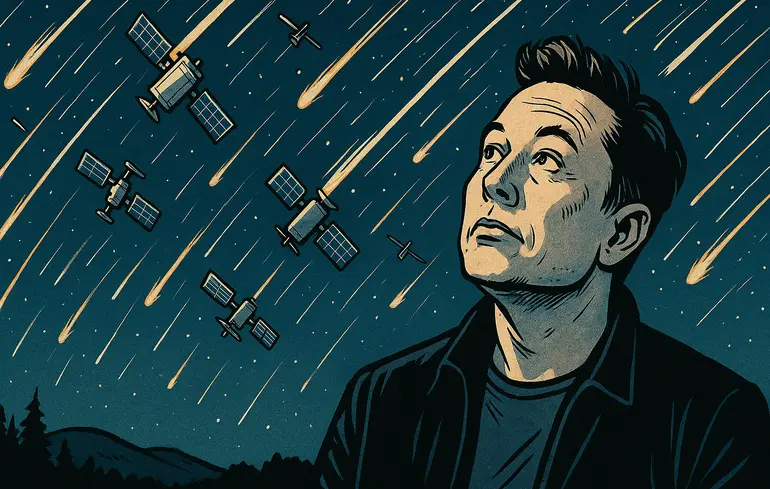 Космический мусор Илона Маска: ежедневно на Землю падают один-два спутника Starlink