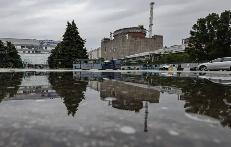 Члены Международного агентства по атомной энергии (МАГАТЭ) осмотрели Запорожскую атомную электростанцию в Энергодаре / 14 июня 2023 года