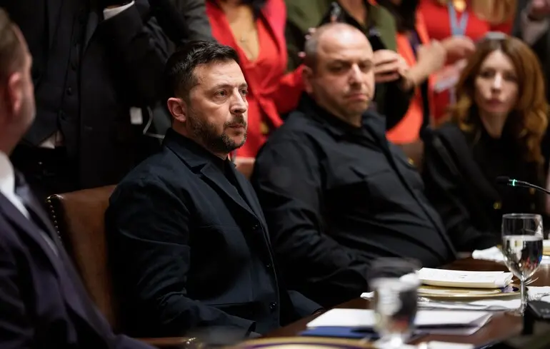 Владимир Зеленский на встрече с Дональдом Трампом в Белом доме, Вашингтон, США / 17 октября 2025 года