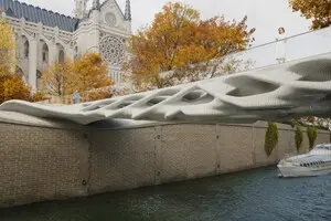 Мост из будущего: ученые напечатали на 3D-принтере бетонную конструкцию, поглощающую углерод.