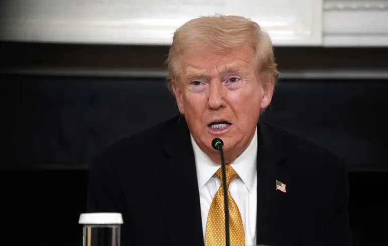 Дональд Трамп виступає під час круглого столу з Робочою групою з питань внутрішньої безпеки у Білому домі у Вашингтоні, США / 23 жовтня 2025 року