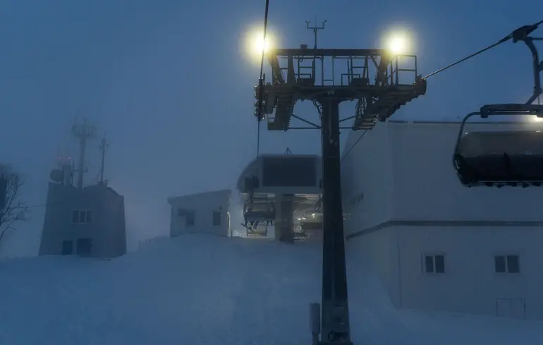 Горнолыжный курорт в Южно-Сахалинске, Россия / 23 марта 2024 года