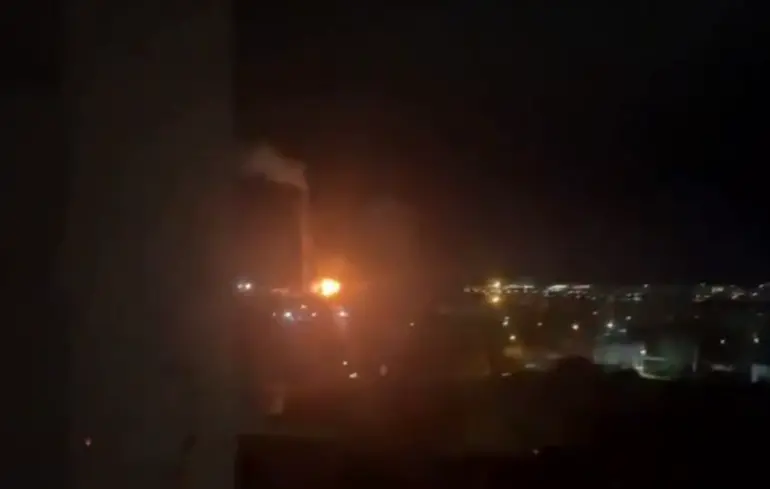 Момент удара по Орловской ТЭЦ