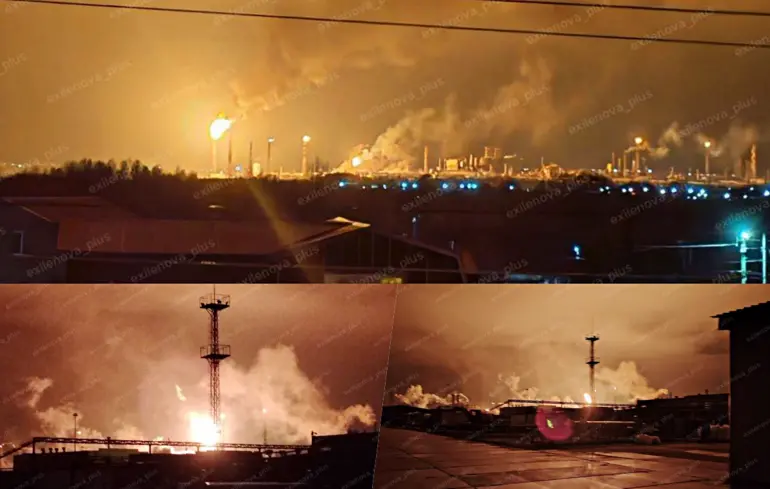 Пожар на территории нефтеперерабатывающего завода "Лукойл-Нижегороднефтеоргсинтез", Кстово, Нижегородская область, Россия / 4 сентября 2025 года