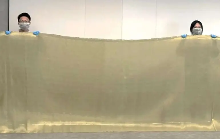 Ткань из углеродных нанотрубок.