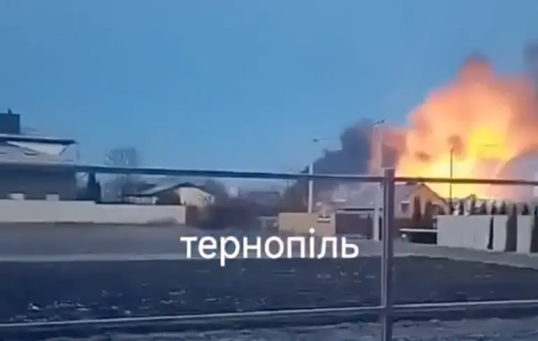 Дев'ять ракет поспіль: з'явилося відео смертоносного удару по Тернополю