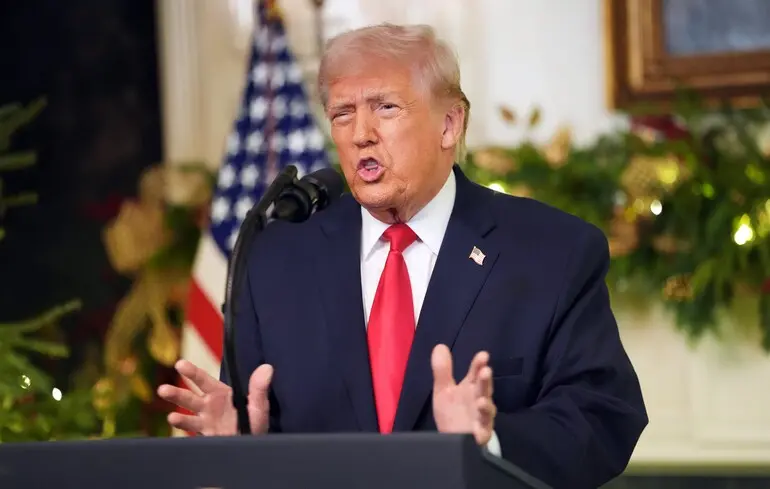 Президент США Дональд Трамп обратился из Белого дома к нации / 17 декабря 2025 года