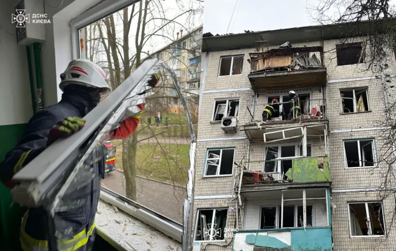 Ликвидация последствий российской массированной атаки, Киев, Украина / 23 декабря 2025 года