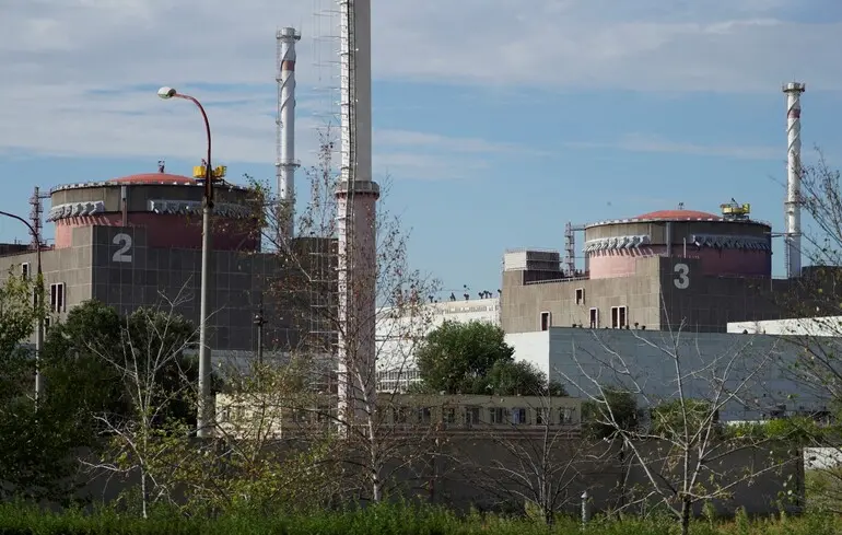 Запорізька атомна електростанція в окупованому росіянами місті Енергодар