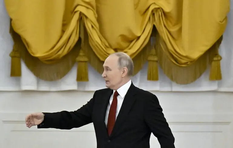 Російський диктатор Владімір Путін головує на засіданні Державної ради в Кремлі в Москві, Росія / 25 грудня 2025 року
